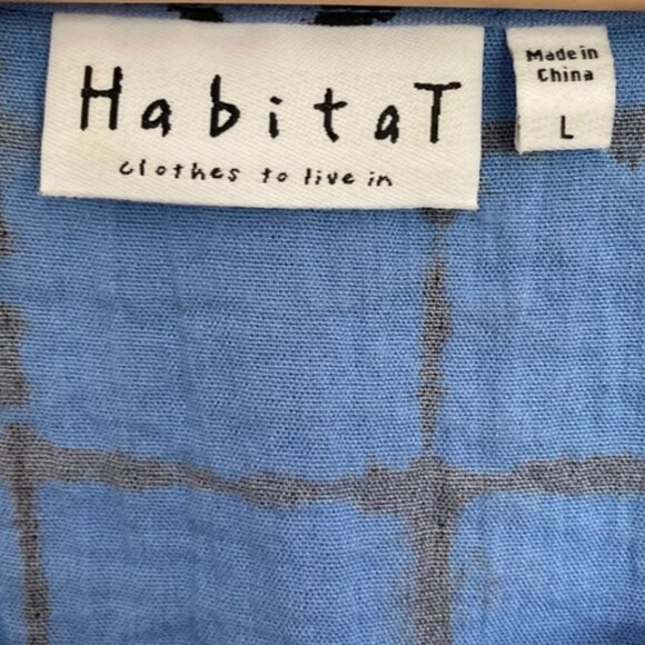 Habitat tank top blue and black abstract pattern Large - Picture 2 of 4